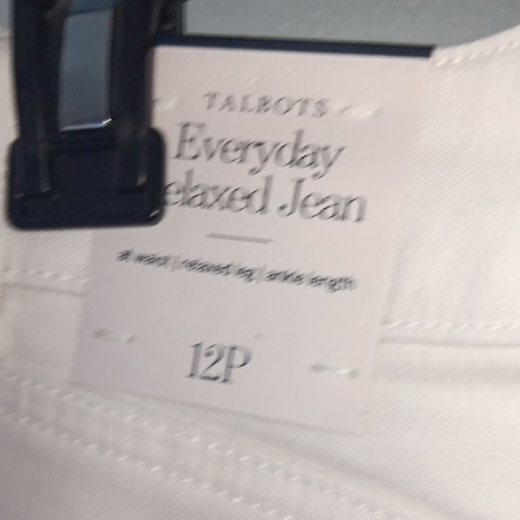 Talbots Cream Jeans with Copper Accents - Picture 8 of 10